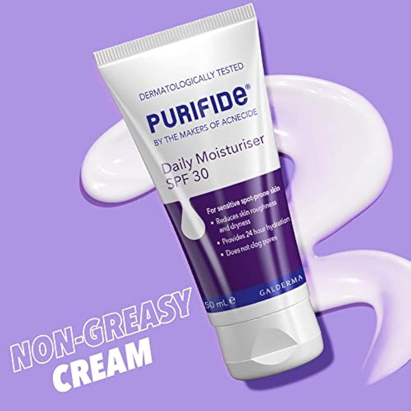 Acnecide Purifide SPF 30 Daily Face Moisturiser for Acne Prone Skin & Blemish Control 50ml - Image 5