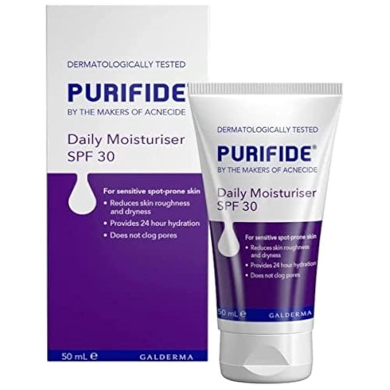 Acnecide Purifide SPF 30 Daily Face Moisturiser for Acne Prone Skin & Blemish Control 50ml - Image 1