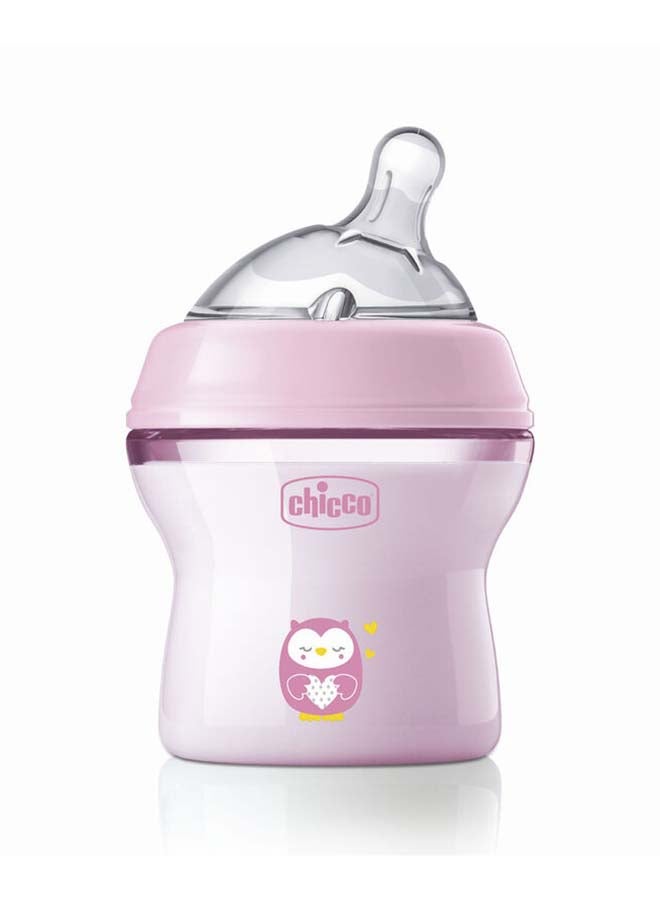 Chicco زجاجة تغذية بشعور طبيعي (150 مل، ببطء) (وردي) - Image 1