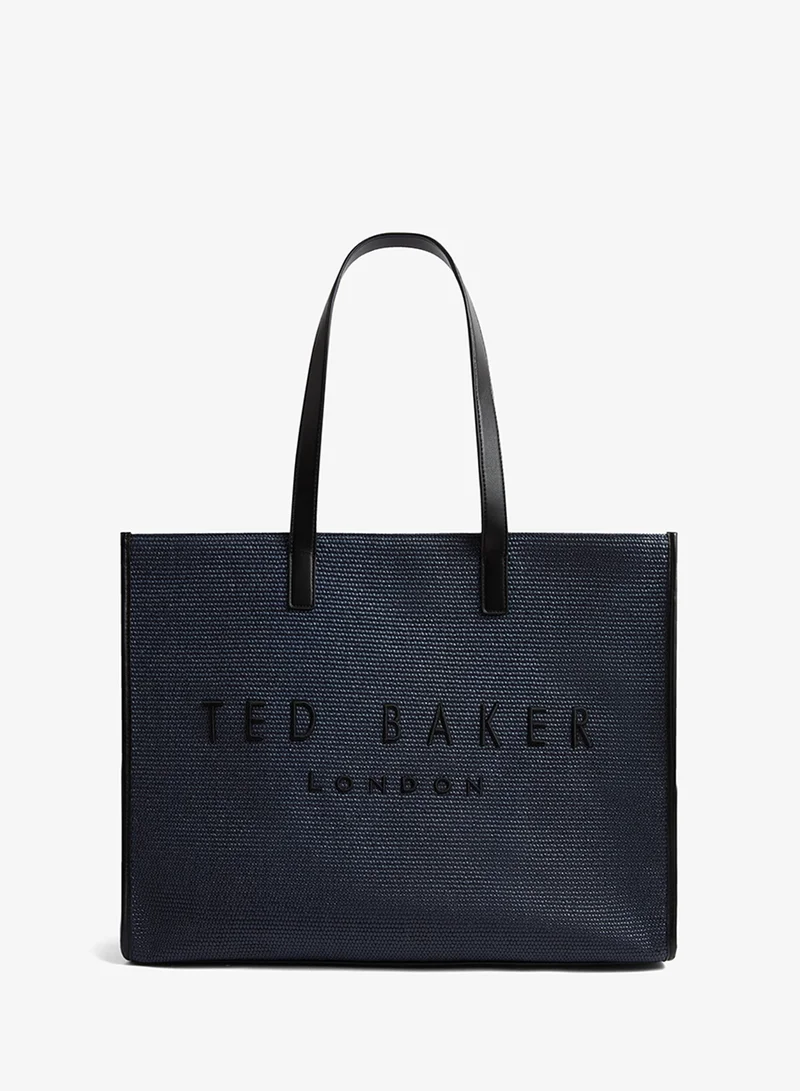 Ted Baker Pallmer Faux Raffia Large Icon Tote