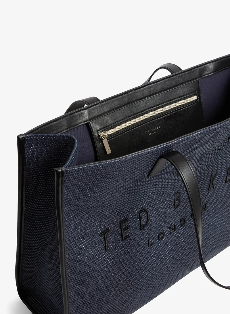 Ted Baker  Pallmer Faux Raffia Large Icon Tote for Women | Best Price UAE