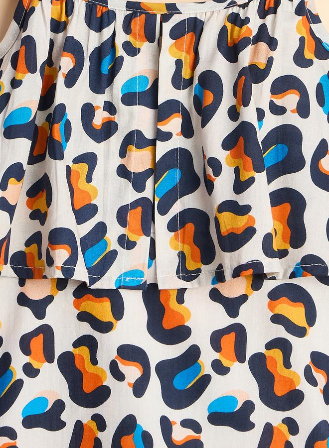 ستايلو بج فستان ستايلو بطبعة حيوانات وأشرطة - Image 4