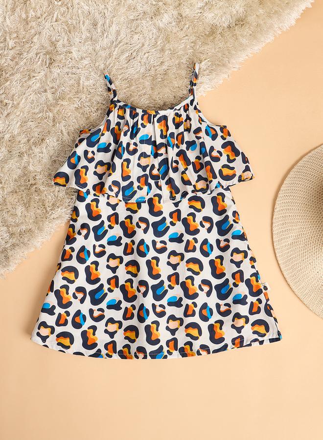 ستايلو بج فستان ستايلو بطبعة حيوانات وأشرطة - Image 1