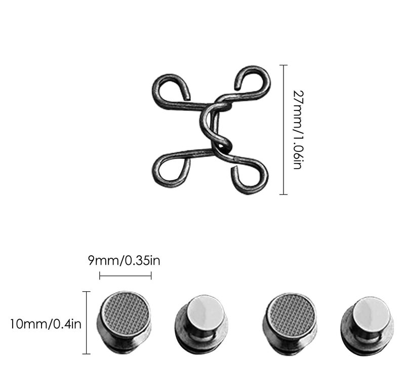 TGOPIT زر خصر البنطلون TGOPIT 4 قطع للجينز قابل للتعديل وقابل للفك دبابيس زر الجينز القابلة للإزالة والقابلة لإعادة الاستخدام زر فوري بدون خياطة للبنطلونات والحقائب والتنانير - Image 3