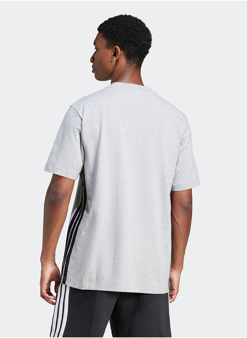 Adidas Essential 3 Stripe T-Shirt  - Image 2
