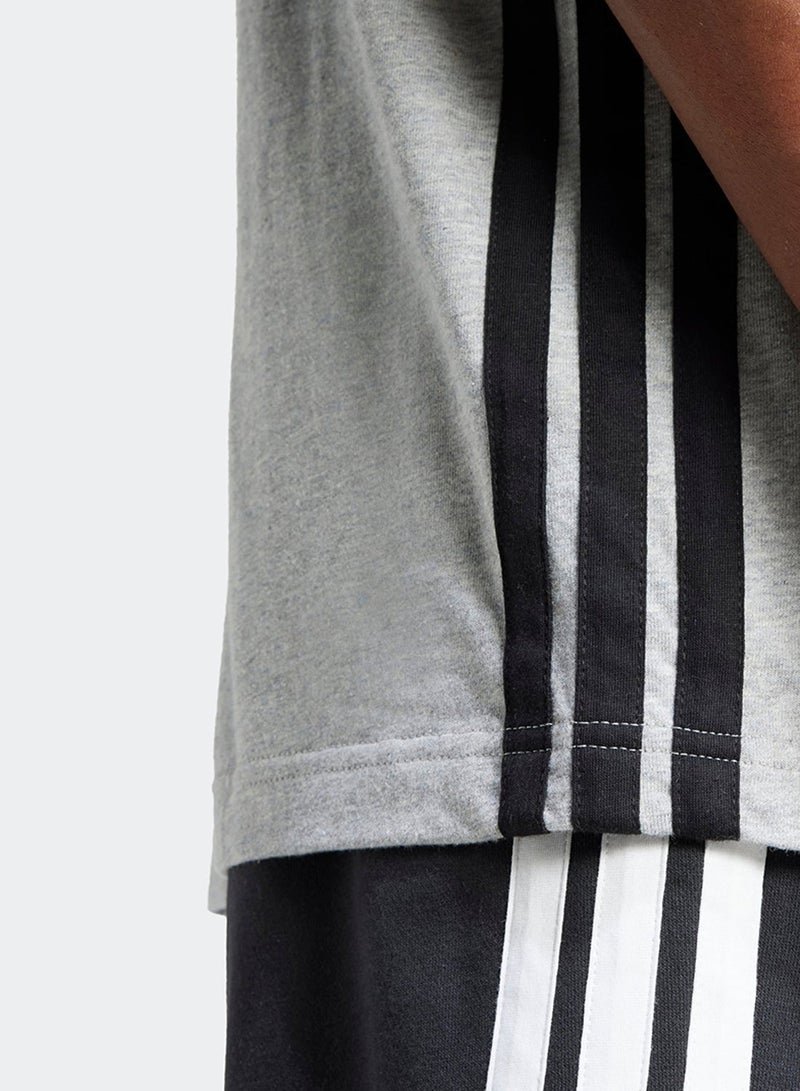 Adidas Essential 3 Stripe T-Shirt - Image 3