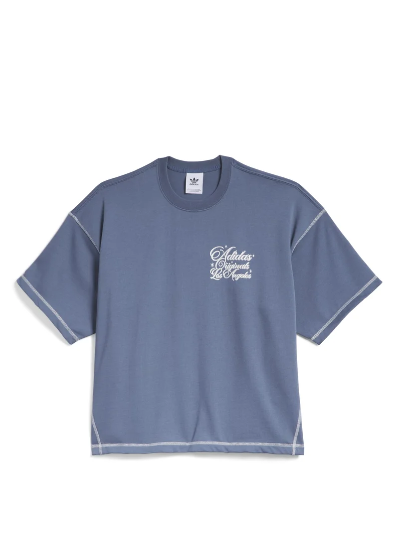 اديداس adidas T-Shirt Blue Originals Unisex T-SHIRTS