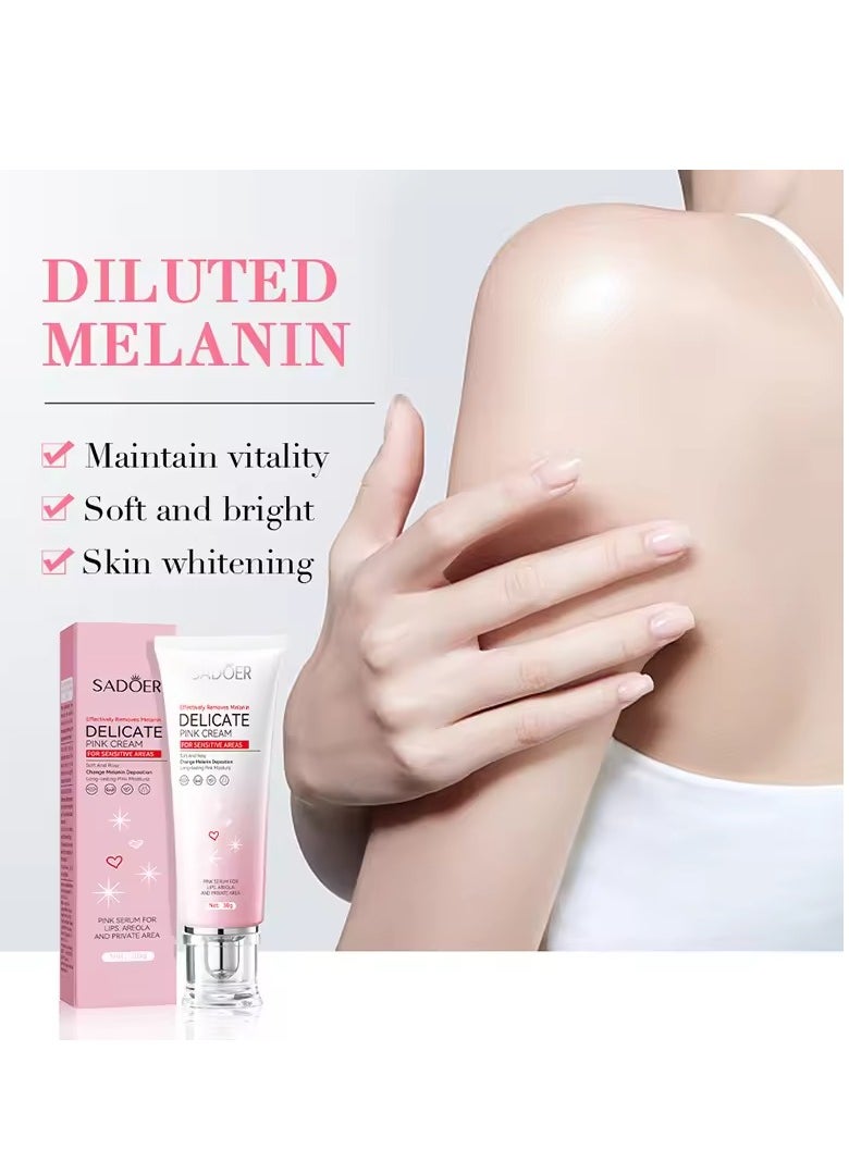 SADOER - Pink vegetable whitening cream for knees, elbows and special parts for women Pink cream - Image 1