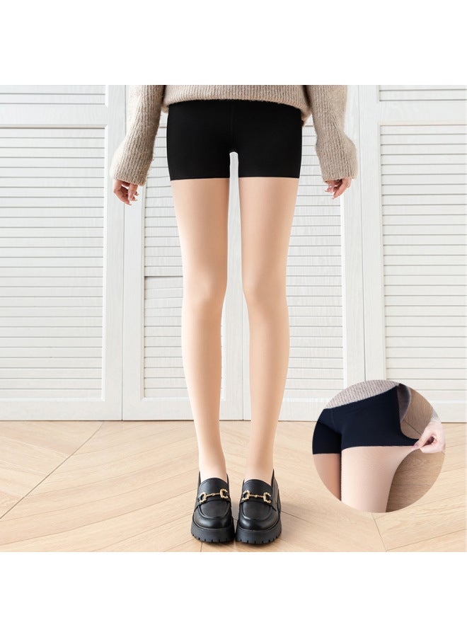 Three-in-one Sching Light Leg Artifact Fleece-lined Button Button Detachable Fake Calf Fake Over The Knee Any Cut Pantyhose