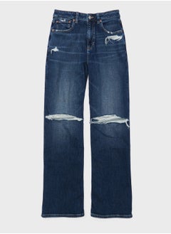 High Waist Ripped Jeans