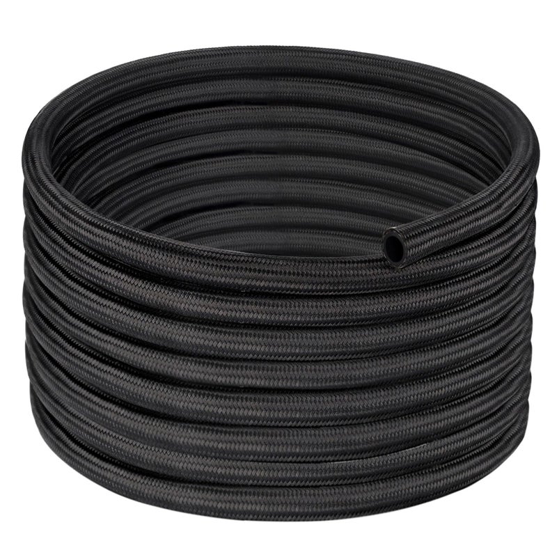 EVIL ENERGY 6AN Fuel Line AN6 Braided Fuel Hose Nylon CPE 12FT Black - Image 2