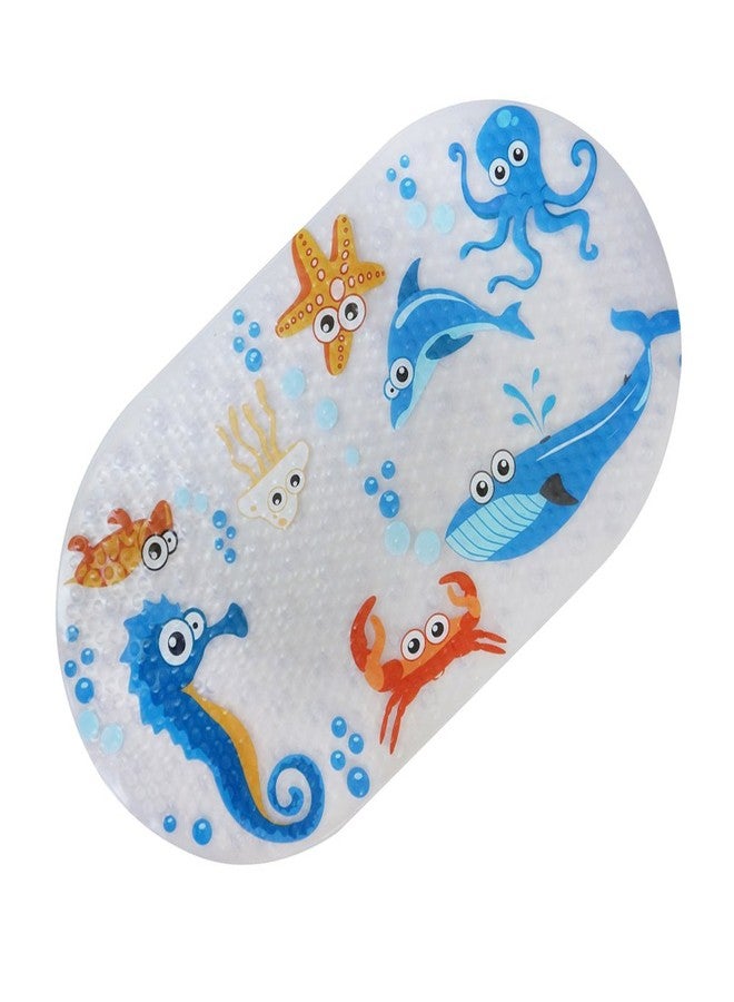 FEIDOL Non Slip Baby Bath Mat with Suction Cups for Tub, Shower Anti-Slip Mat, 27 x 15 Inch Cute Pattern Design, Bathtub Mat for Kids (Halobios) - Image 1