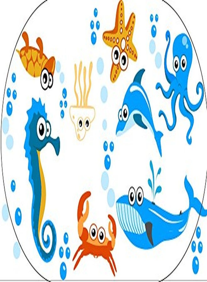 FEIDOL Non Slip Baby Bath Mat with Suction Cups for Tub, Shower Anti-Slip Mat, 27 x 15 Inch Cute Pattern Design, Bathtub Mat for Kids (Halobios) - Image 3