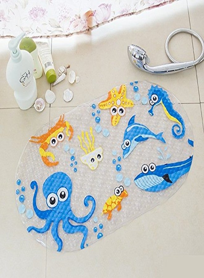 FEIDOL Non Slip Baby Bath Mat with Suction Cups for Tub, Shower Anti-Slip Mat, 27 x 15 Inch Cute Pattern Design, Bathtub Mat for Kids (Halobios) - Image 4