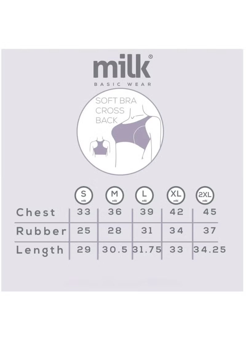 Milk - Women Soft Non Padded Bra (Crossback) Black - Image 1