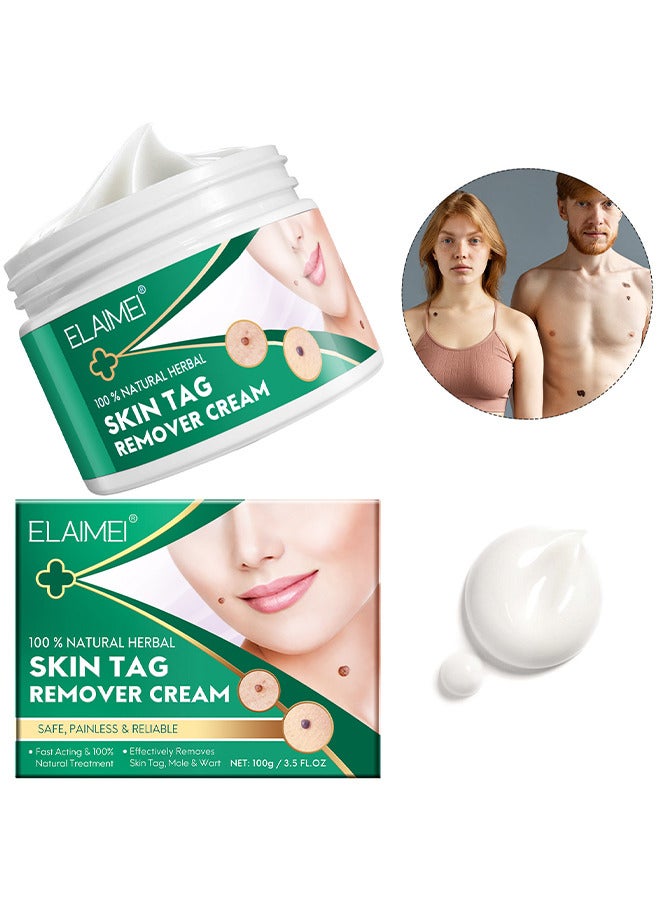 Elaimei Fast And Effective Skin Tag Remover Cream And Painless Natural Formula, Smoothes Skin Gentle Fast Acting Gel Wart Removal For Plantar Wart Flat Warts And Corns, 100 % Natural Herbal - Image 1