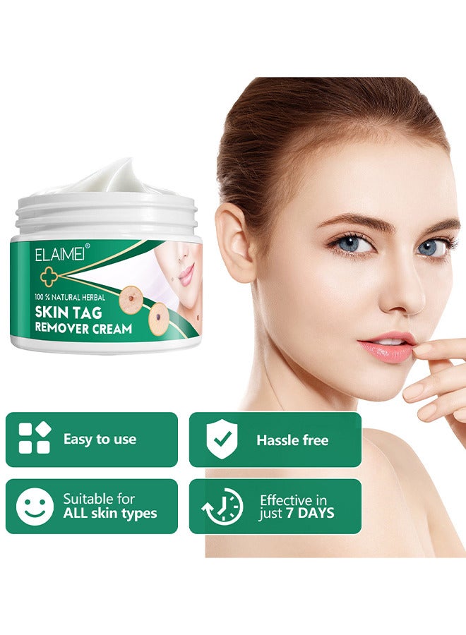 Elaimei Fast And Effective Skin Tag Remover Cream And Painless Natural Formula, Smoothes Skin Gentle Fast Acting Gel Wart Removal For Plantar Wart Flat Warts And Corns, 100 % Natural Herbal - Image 3