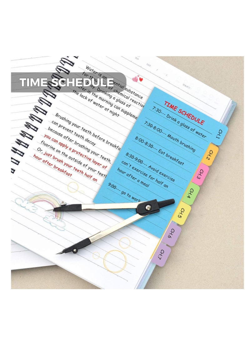Y&D Sticky Notes Set with Bookmark Index for Planner Bullet Journaling Notebook Textbook Calendar, 60 Ruled, 40 Dotted, Blank, Orange and Pink, 25 per Color  - Image 2