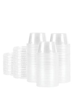 Generic A set of disposable plastic cups with lids for various sauces, consisting of 100 transparent pieces  - Image 4