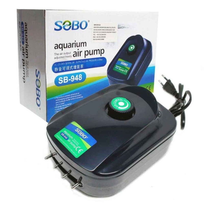 SOBO Sb-948 4 Aquarium Fish Tank Air Pump, Pack of 1 - Image 1
