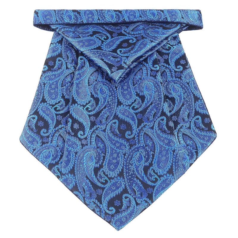 Riyasat Self Design Micro Fiber Cravat Tie with Pocket Square - Image 1