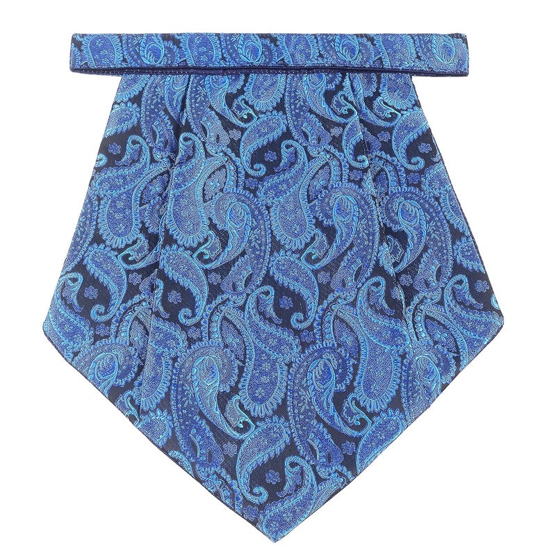 Riyasat Self Design Micro Fiber Cravat Tie with Pocket Square - Image 2