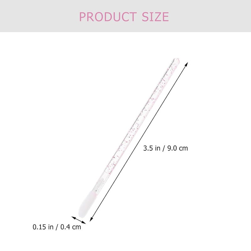 Disposable Lipstick Lip Brush 100pcs Crystal Handle Portable Makeup Applicator for Lipstick and Lip Gloss, Non-stick Makeup Tool for Women and Teens - Image 2