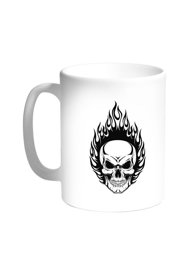 RKN Skull Shape Printed Coffee Mug White - Image 2