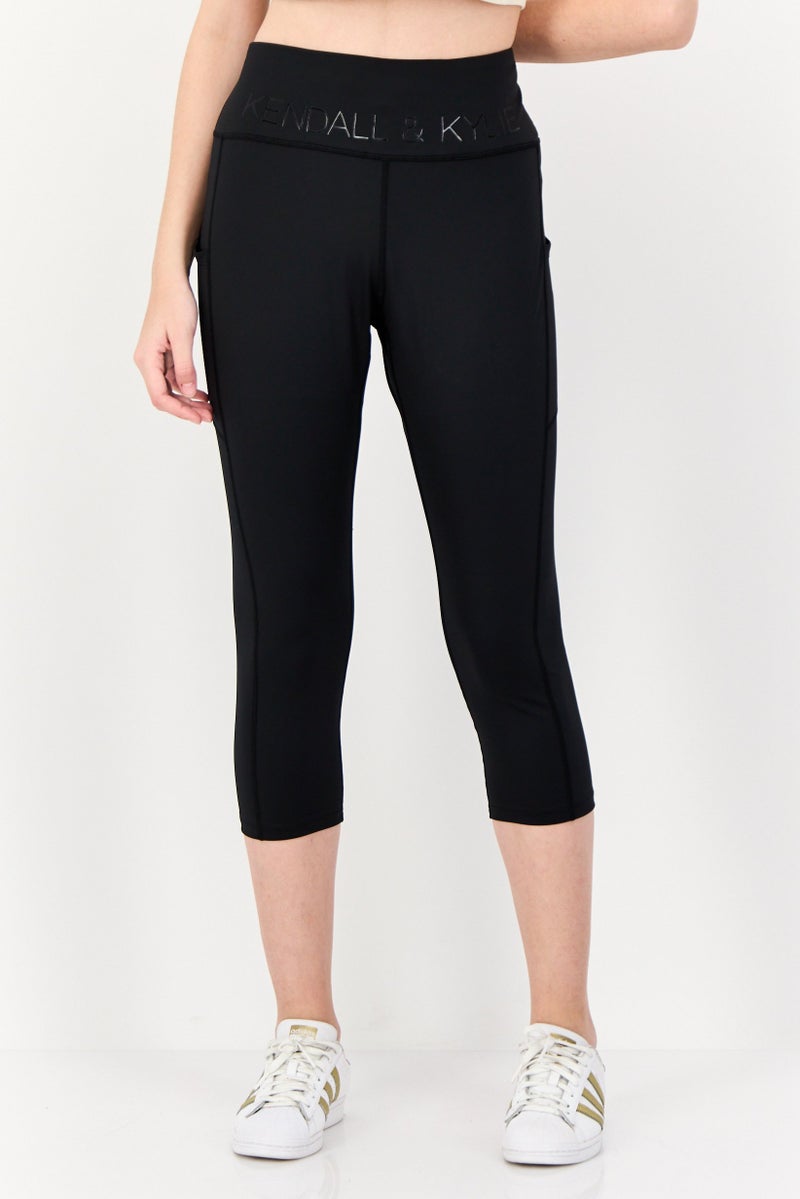 KENDALL + KYLIE Women Sportswear Fit Yoga Tights, Black - Image 1