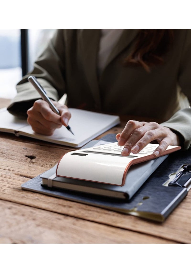 Generic 10-Digit Solar Battery Calculator in Rose Gold, Dual Power Desktop Office Supplies with Large LCD Display, Essential Accessories for Home & Office - Image 4