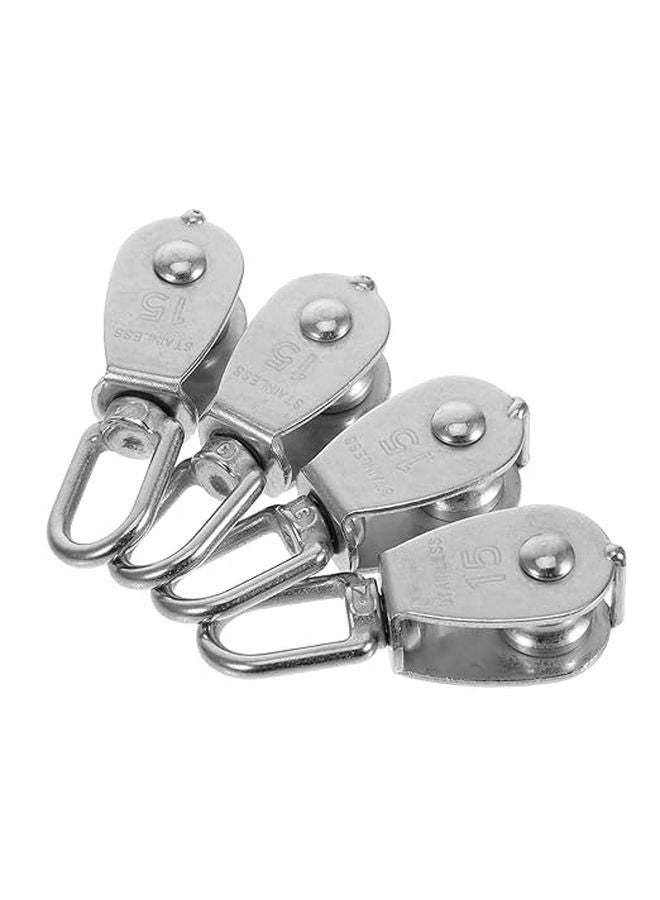 Single Pulley Block Silent Wheel Hooks 6.5X2X1.5CM for Lifting and Hanging Applications - Image 1