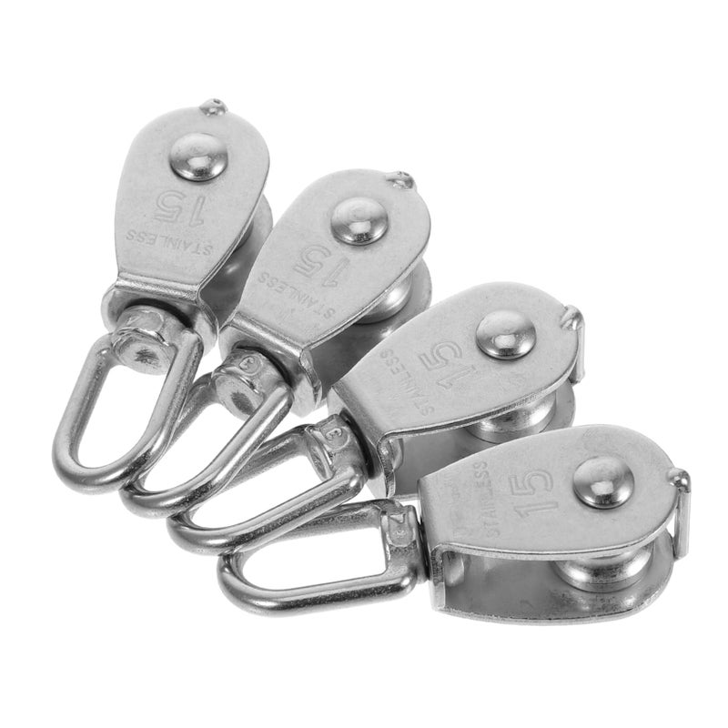 Single Pulley Block Silent Wheel Hooks 6.5X2X1.5CM for Lifting and Hanging Applications - Image 2