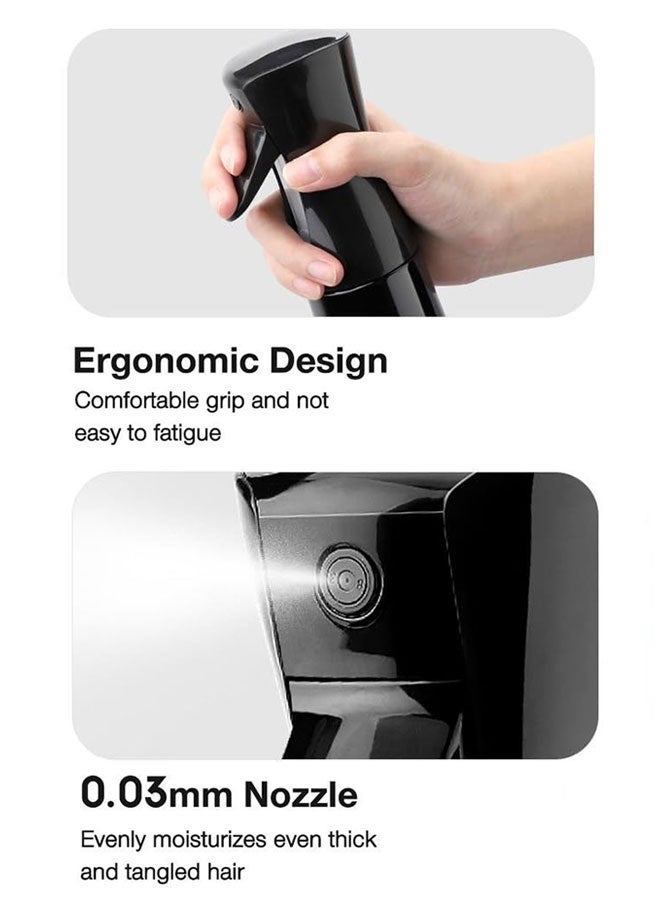 زجاجة رذاذ مستمر بلاستيكية فارغة لرذاذ الشعر رذاذ ماء فائق النعومة لتصفيف الشعر والتنظيف وصالونات التجميل والعناية بالنباتات والحيوانات الأليفة - Image 2