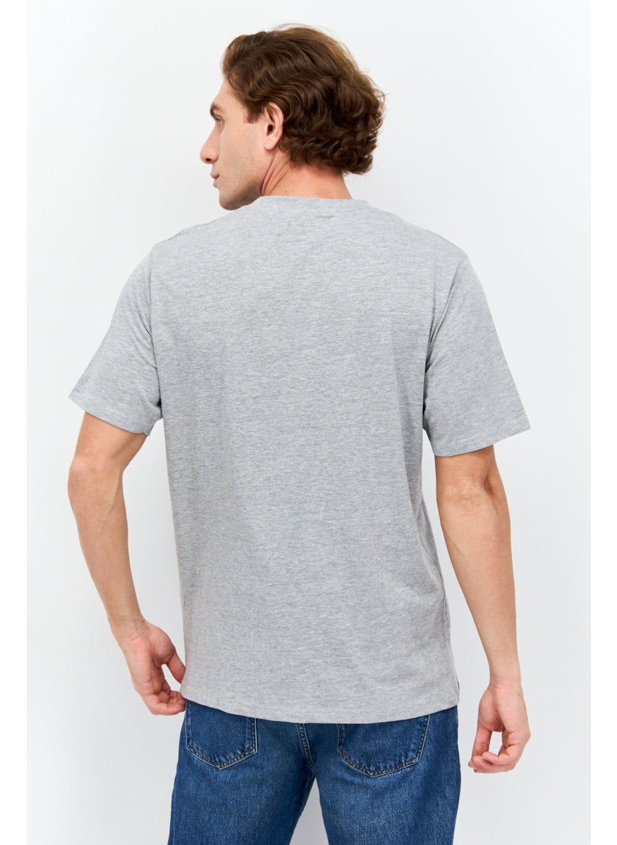 Threadbare Men Crew Neck Short Sleeves Graphic Printed T-Shirt, Grey  - Image 3