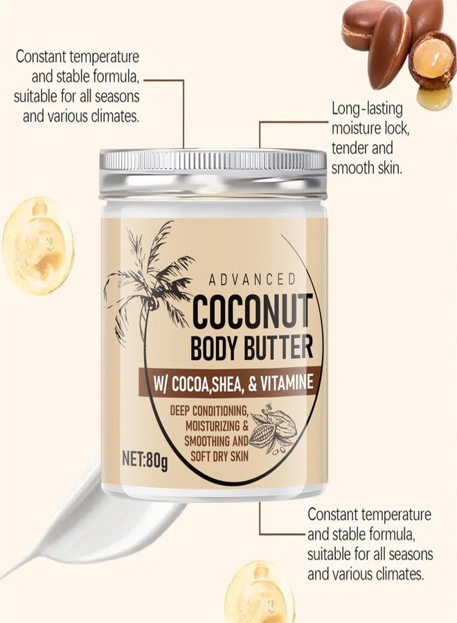 Grospe Advanced Coconut Body Butter，Firming Body Lotion，Deeply Nourishes, Moisturizes and Softens Dry Skin，Suitable for All Skin Types，2.85 Fl Oz（80g） - Image 4