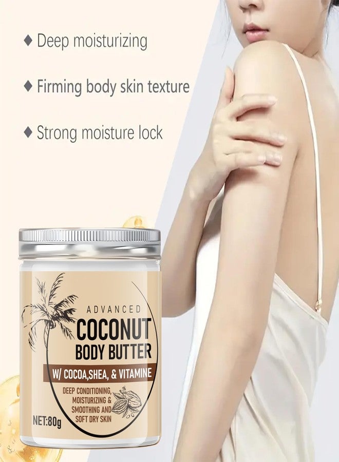 Grospe Advanced Coconut Body Butter，Firming Body Lotion，Deeply Nourishes, Moisturizes and Softens Dry Skin，Suitable for All Skin Types，2.85 Fl Oz（80g） - Image 2