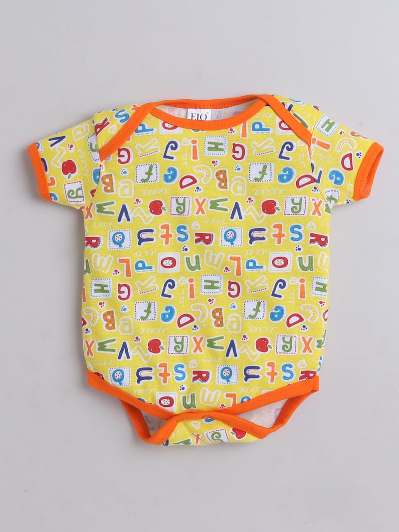 EIO Newborn Baby Cotton Romper Sleepsuit | Half Sleeve Jumpsuit Bodysuit for Boys & Girls | Soft Breathable Baby Clothes Combo Pack - Image 4