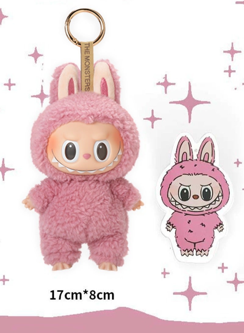 LABUBU LABUBU I Generation Of The Motherland Version Of The Macaron Bubble Series Blind Box Vinyl Doll Plush Doll Gift - Lychee Berry 1pcs - Image 2