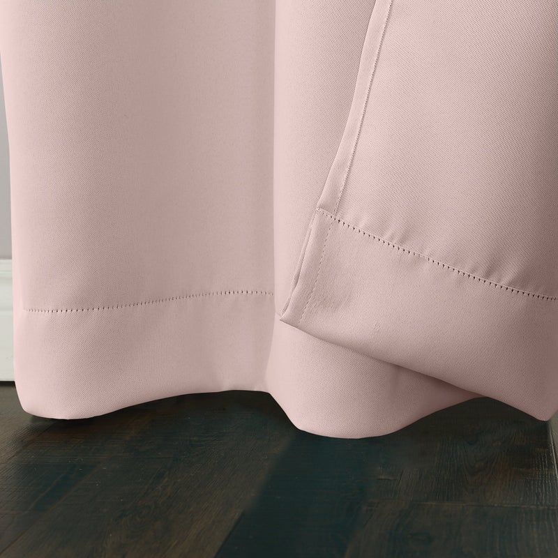 Sun Zero ستارة شمس زيرو إيستون لتوفير الطاقة، لون أسود، مع حلقات، 40" × 84"، وردي فاتح - Image 3