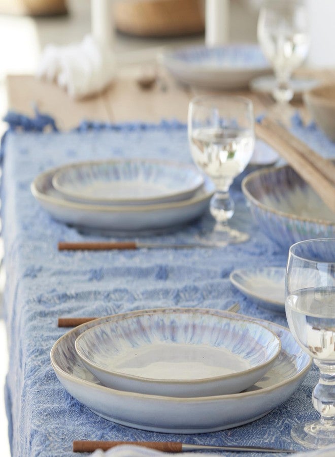 Costa Nova Ceramic Stoneware 11'' Dinner Plate - Brisa Collection, Ria Blue | Microwave & Dishwasher Safe Dinnerware | Food Safe Glazing | Restaurant Quality Tableware - Image 2
