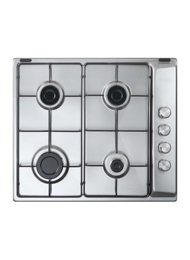 ELBA Built-In Gas Hob 60 Cm, 4 Burners, Stainless Steel - Image 1