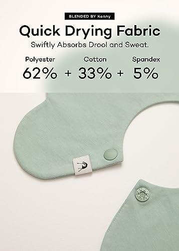 Konny Baby Bibs 5-Pack, 360​​° Rotate, New Year Gifts, Soft and Absorbent Bandana Drooling for Boys Girls baby Essentials(Set 2 - Mint, Navy, Blue Dot, Blue, Sage Gingham) - Image 3