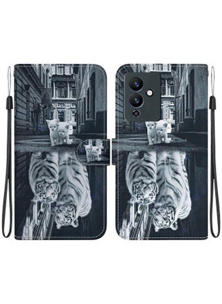 Case Cover For For Infinix Note 12 Pro 5G Crystal Texture Colored Drawing Leather Phone Case(Cat Tiger Reflection) - pzsku/Z28A98A6B973EB743A27BZ/45/_/1710456926/328477b4-befa-4cfd-a451-e90bc6195e6a