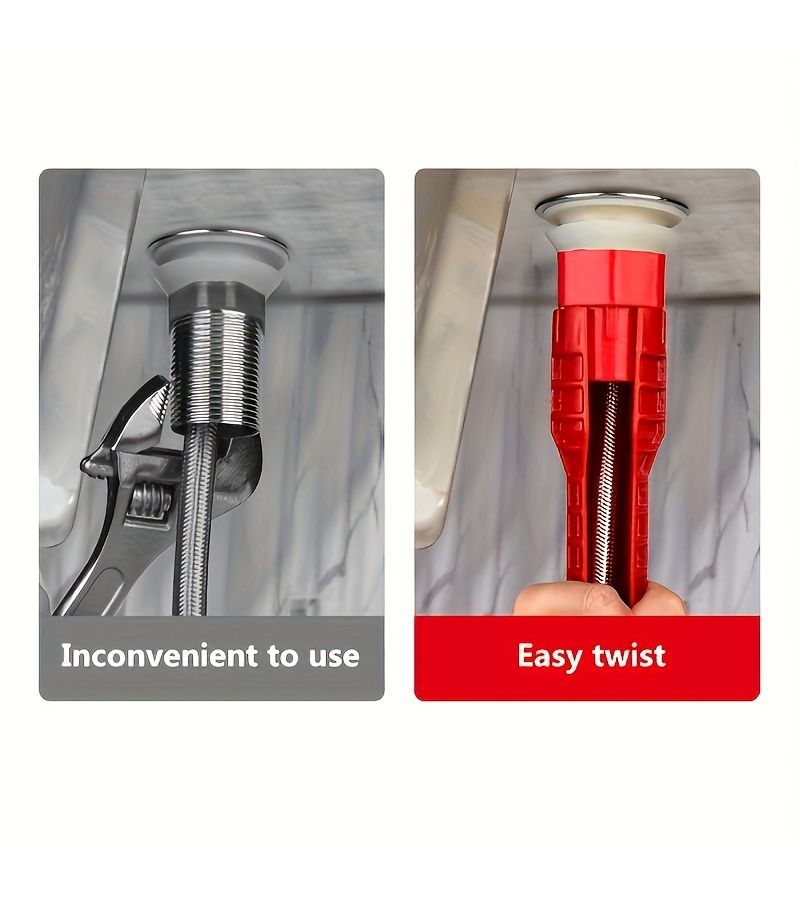 Heavy Duty Eight In One Sink Wrench With Bathroom Wrench Broken Bolt Extractor And Level Multifunctional Plumbing Tool For Installation And Repair - Image 5