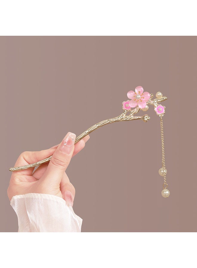 "Vintage Chinese Style Hairpin with Flower or Butterfly Design, New Elegant Simplified Headpiece for Hanfu, Premium Hair Accessory for Women"