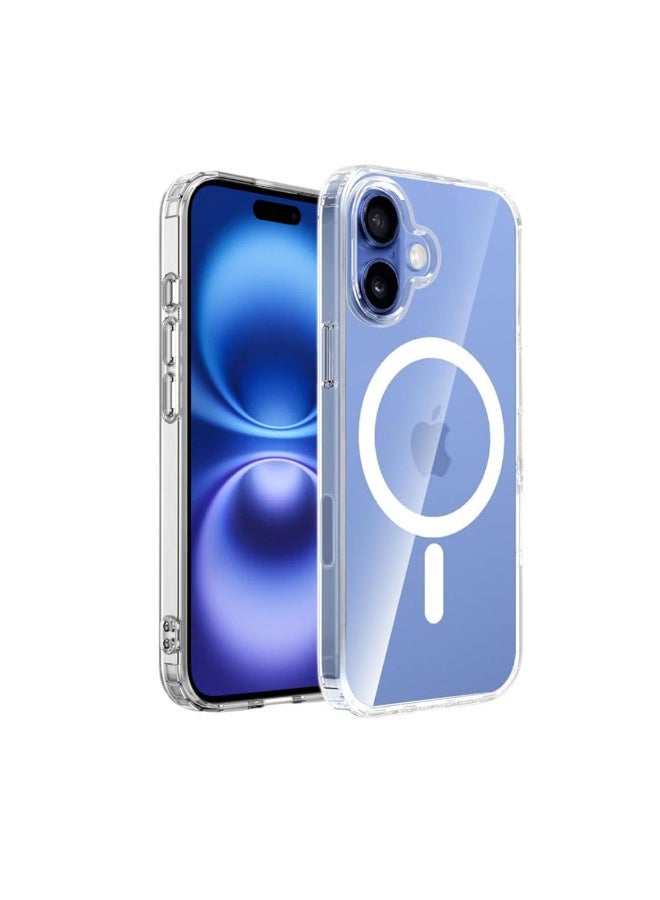 RADSUN Clear Magnetic Shockproof Case Cover for iPhone 16 – Transparent Slim Protective Case with Strong Magnetic Adsorption & Drop Protection - Image 1