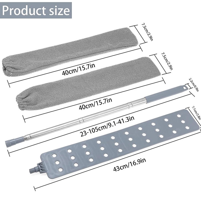 Yorten Dust Cleaner Retractable Gap Dust Cleaning Artifact Flexible from 248 to 57 inches Microfiber Hand Duster Removable and Washable Gap Cleaning Brush for Home Kitchen - Image 5