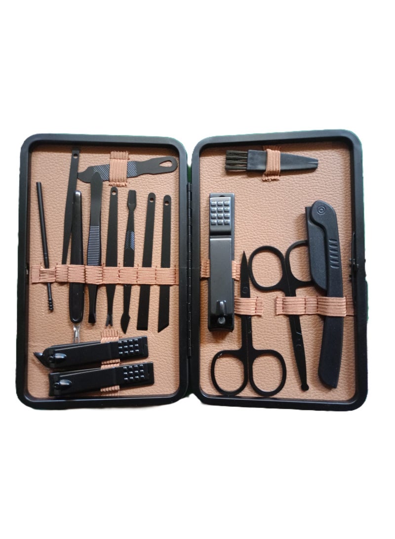 Nail Clipper Manicure Set, Manicure Pedicure Kit Professional, Travel Manicure Set for Women Men, Manicure & Pedicure Tools & Accessories, Nail Care Tool with Travel Bag, Set 16 in 1