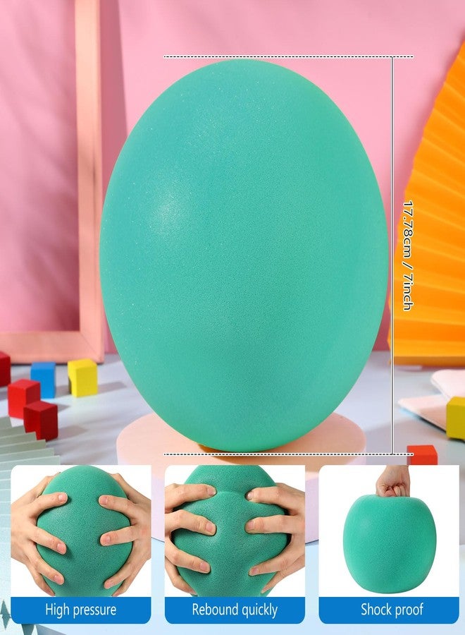Silipull 2 Pcs 7 Inch Foam Balls Uncoated High Density, Soft and Bouncy Silent Foam Balls Classroom, Lightweight and Easy to Grasp for Sports Indoor Outdoor(Green) - Image 2