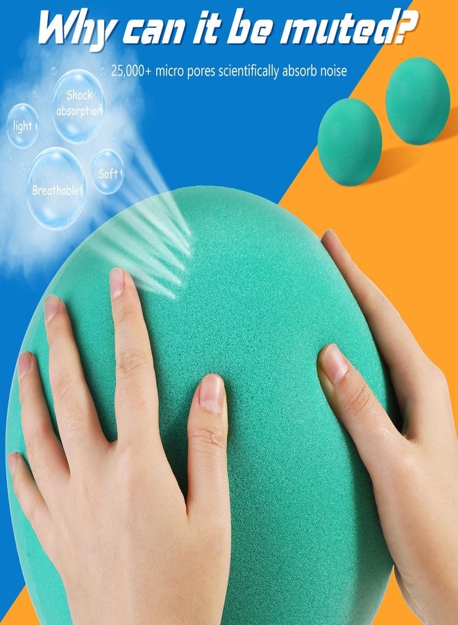 Silipull 2 Pcs 7 Inch Foam Balls Uncoated High Density, Soft and Bouncy Silent Foam Balls Classroom, Lightweight and Easy to Grasp for Sports Indoor Outdoor(Green) - Image 3